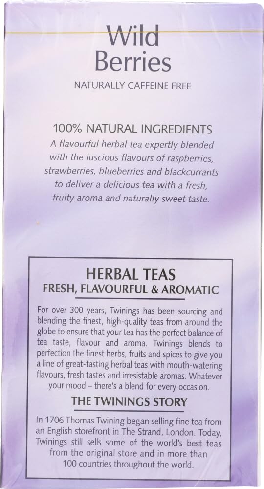 Product image of Twinings of London Wild Berries Herbal 20 ct Tea Bags 20 Count