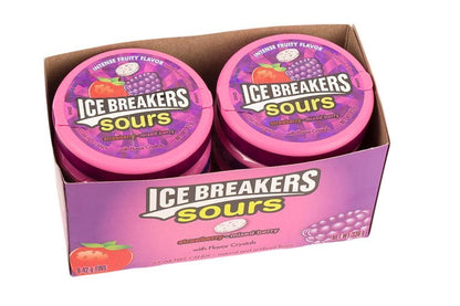 Product image of HERSHEY'S Ice Breakers Sours Strawberry-Mixed Berry Chewing Gum Containers 1.5 oz 1.5 oz Pack of 8