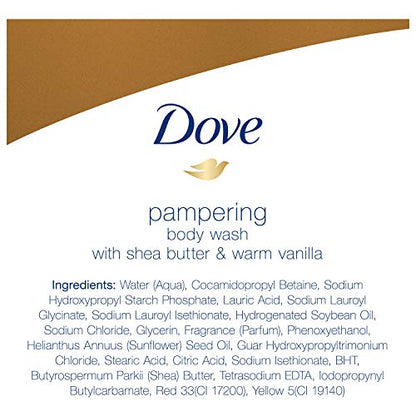 Product image of Dove Body Wash Shea Butter Warm Vanilla Nourishes and Feeds Skin Washes Away Bacteria 22 oz 22 oz Pack of 2
