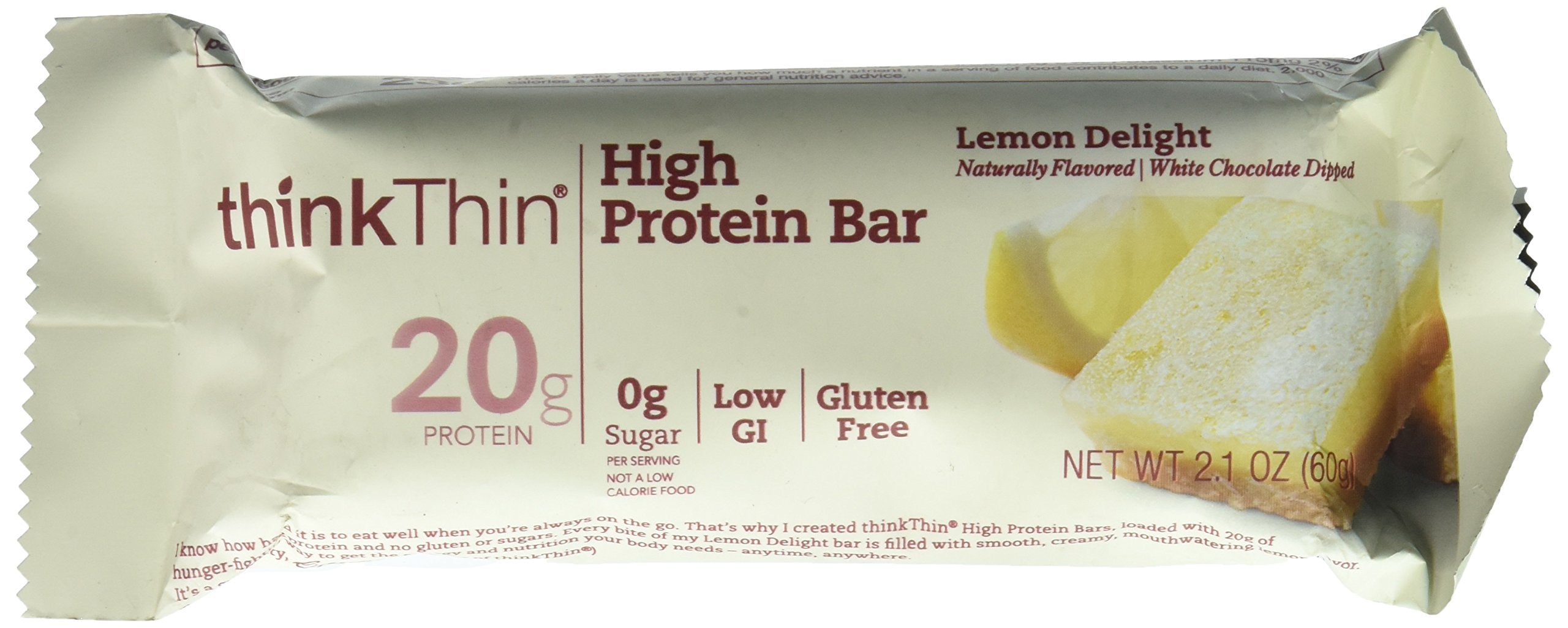 Product image of thinkThin Protein Bar Lemon Delight 2.1 oz 2.1 oz Pack of 10
