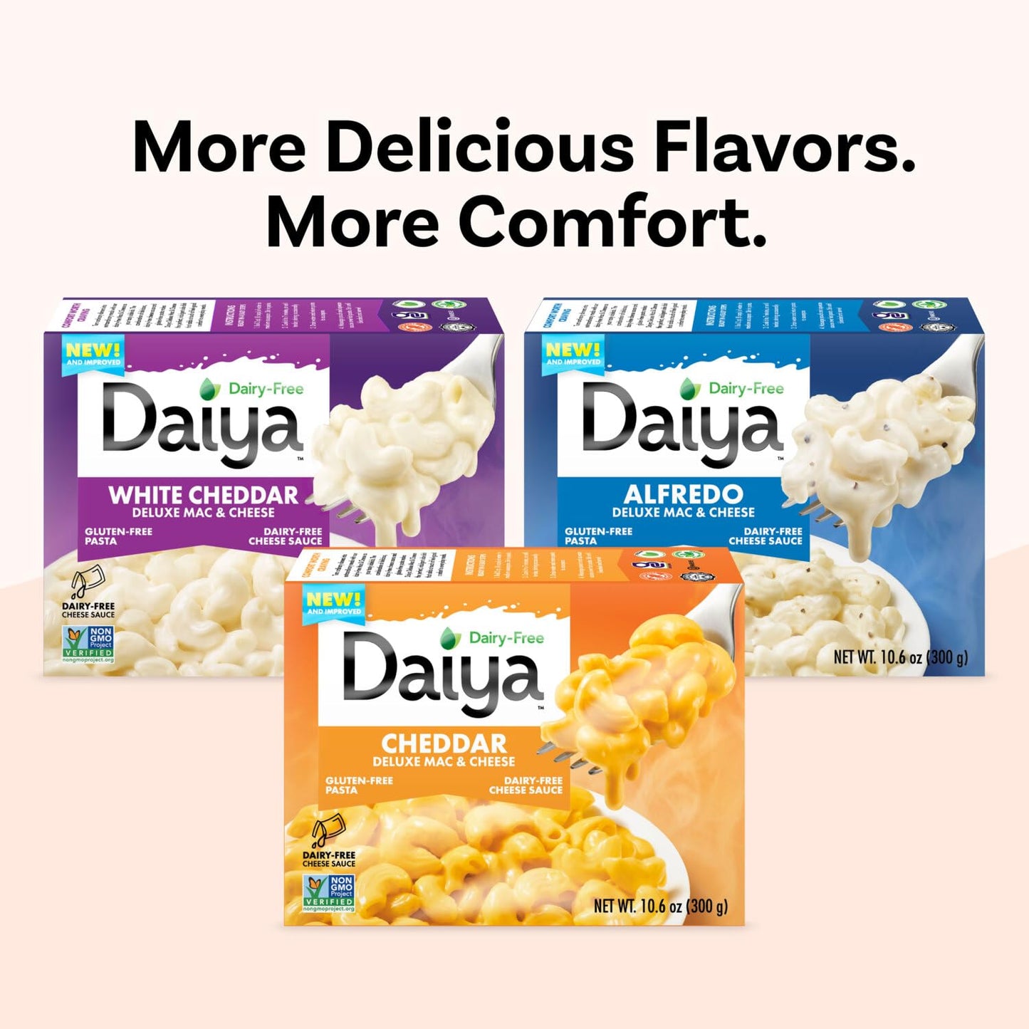 Product image of Daiya Dairy Free Gluten Free Cheddar Deluxe Mac and Cheese Vegan Plant Based Rice Pasta 10.6 oz 10.6 oz Pack