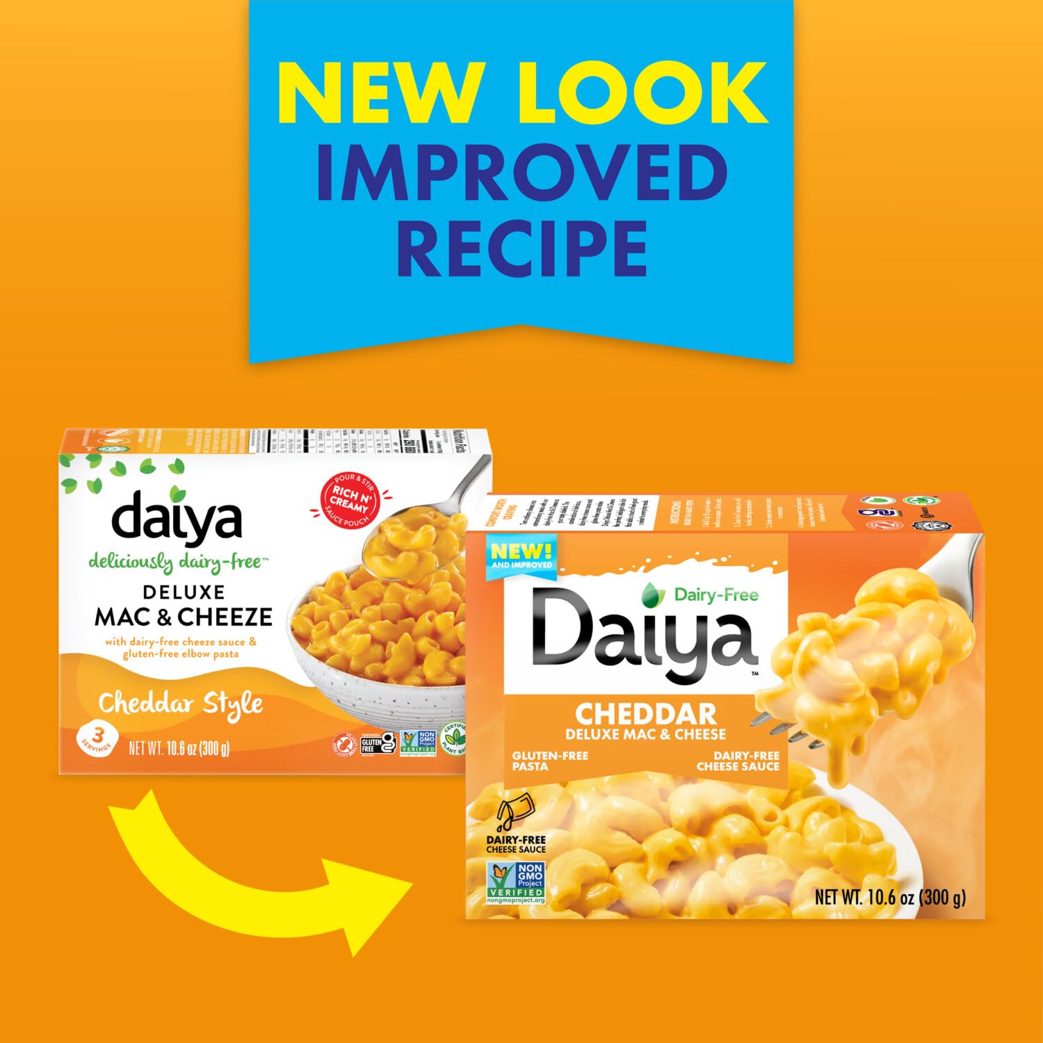 Product image of Daiya Dairy Free Gluten Free Cheddar Deluxe Mac and Cheese Vegan Plant Based Rice Pasta 10.6 oz 10.6 oz Pack
