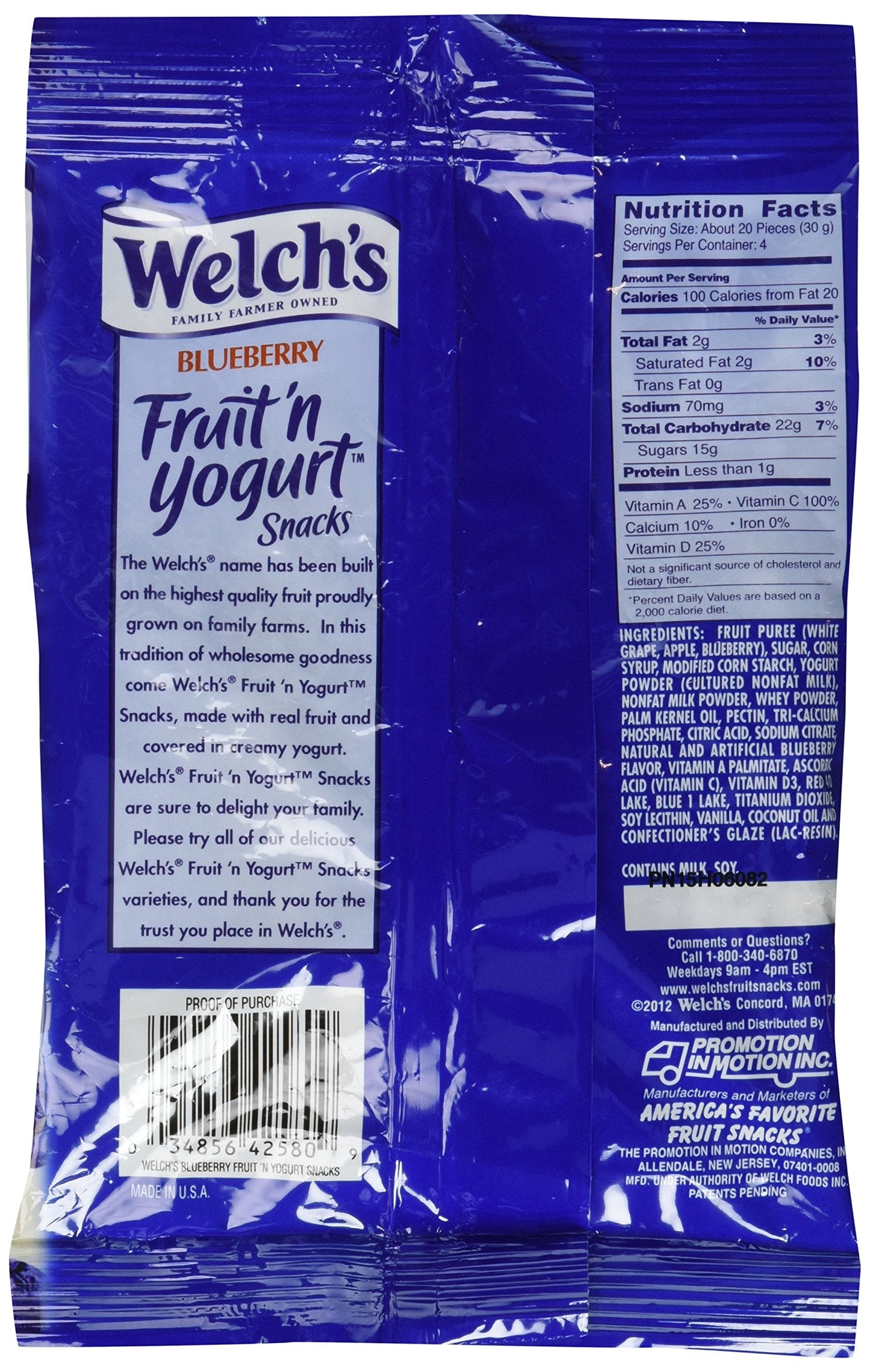 Product image of Welch's Fruit 'n Yogurt Snacks Blueberry 4.25 oz 4.25 oz