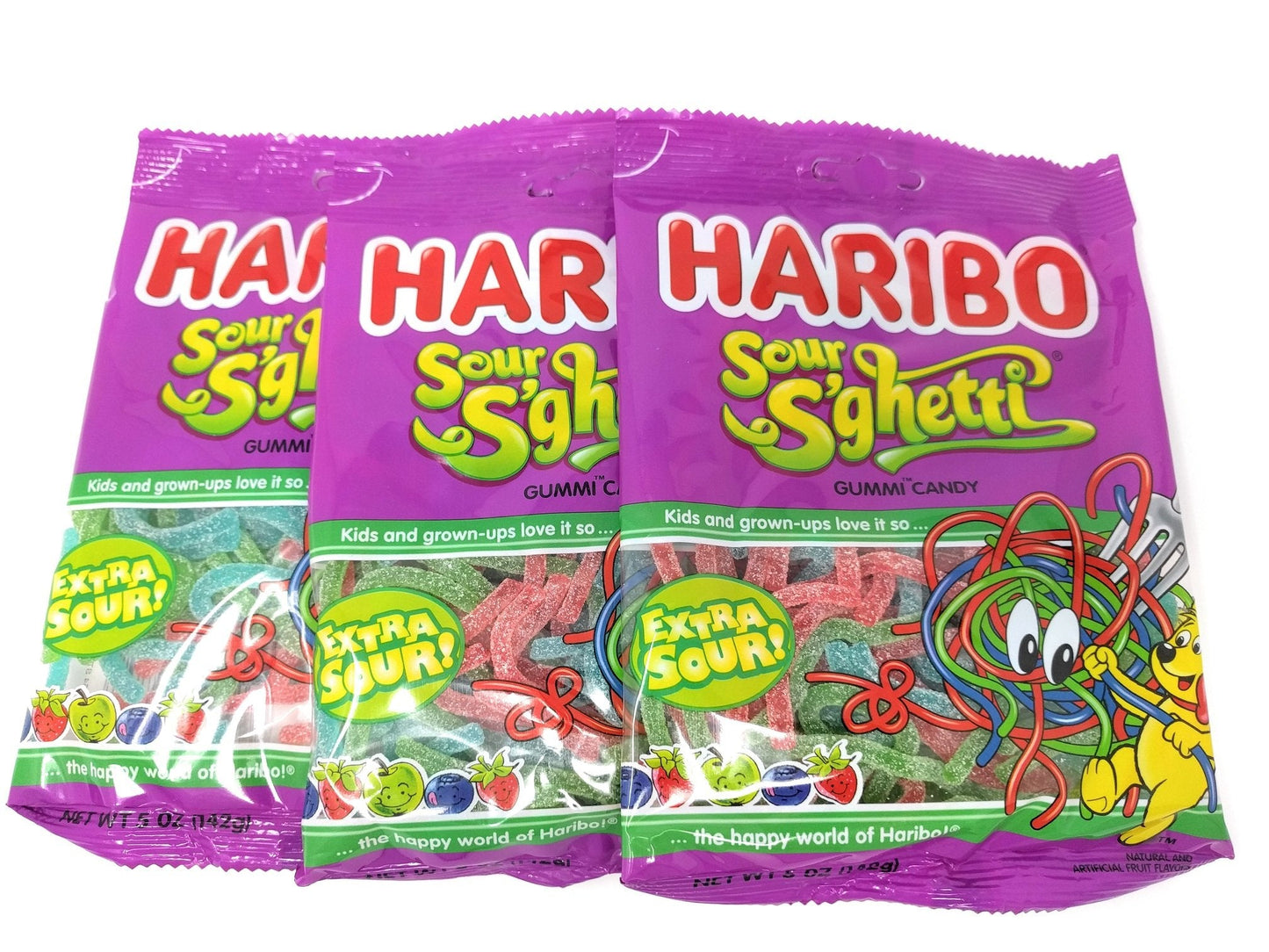 Product image of Haribo Sour Spaghetti Gummies 5 oz 5 oz Pack of 3