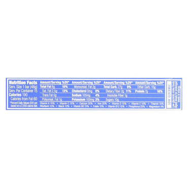 Product image of CLIF Bar Luna Bar Organic Blueberry Bliss 70%+ Organic 1.69 oz 1.69 oz Pack of 15