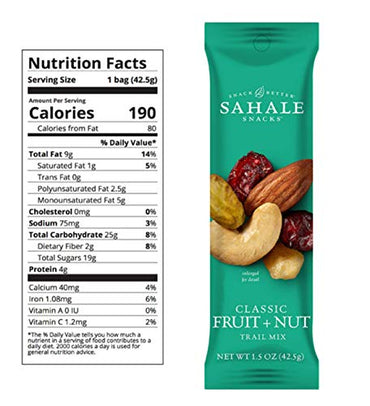 Product image of Sahale Snacks Classic Fruit and Nut Trail Mix 1.5 oz 1.5 oz Pack of 9