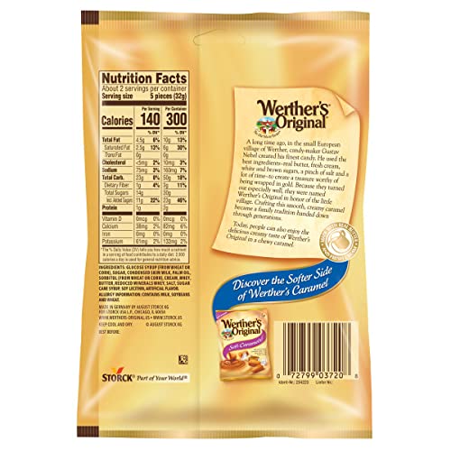 Product image of Werther's Original Chewy Caramel Candy Bags 2.4 oz 2.4 oz Pack of 12