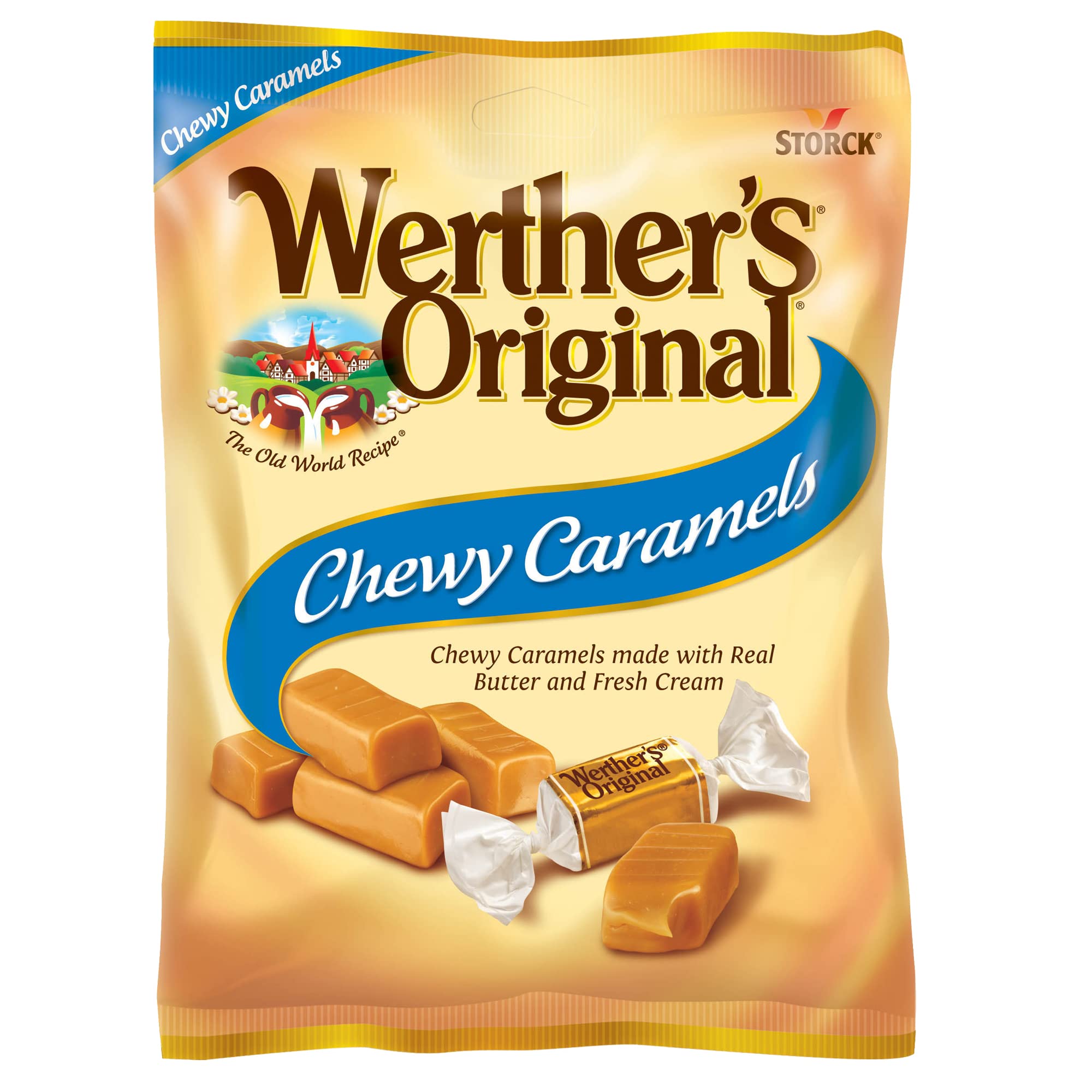 Product image of Werther's Original Chewy Caramel Candy Bags 2.4 oz 2.4 oz Pack of 12