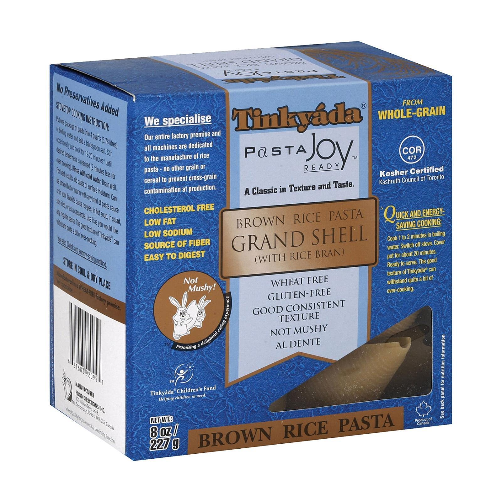 Product image of Tinkyada Brown Rice Pasta Grand Shell 8 oz 8 oz Pack of 12