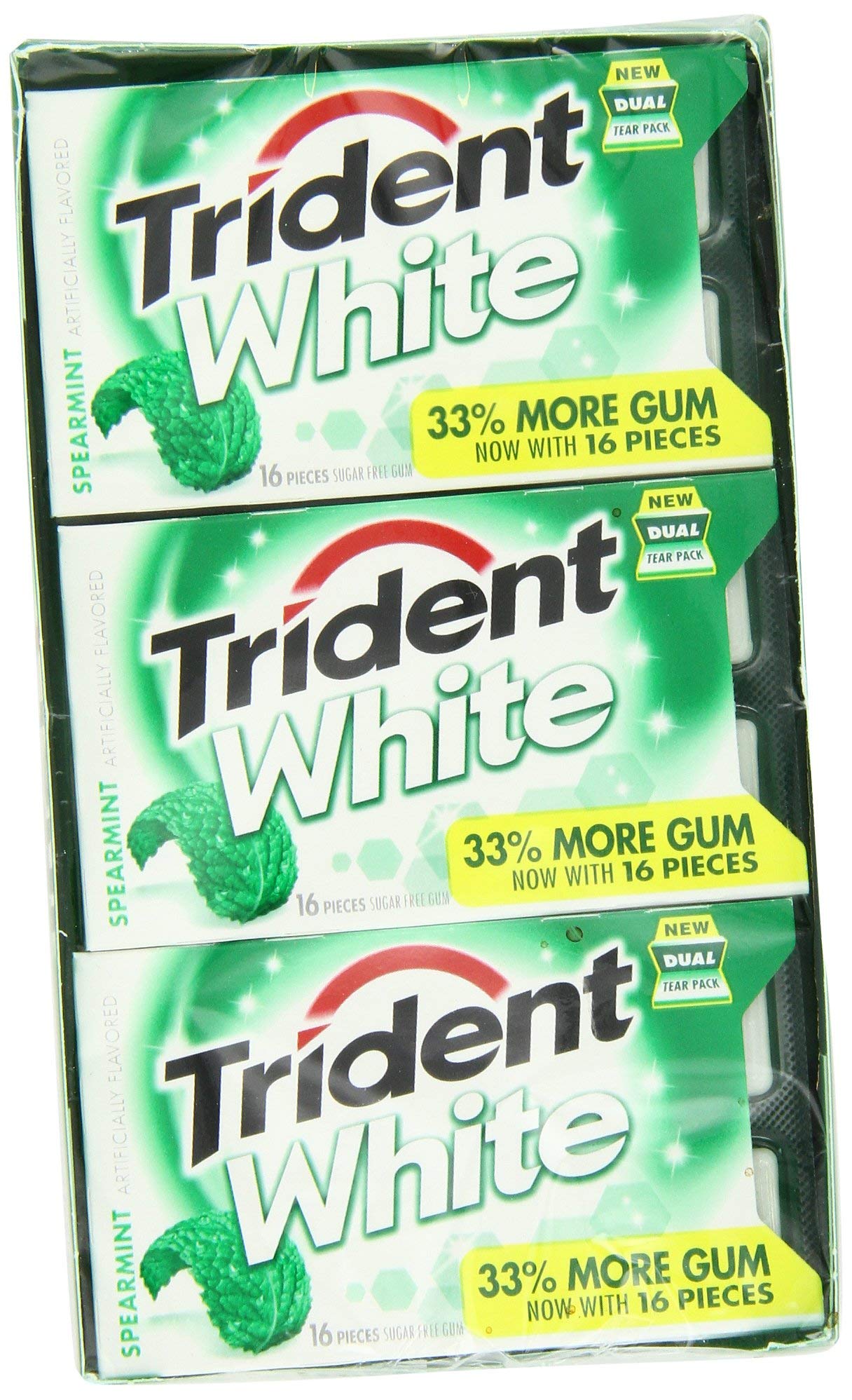 Product image of Trident White Spearmint Chewing Gum Pack of 9