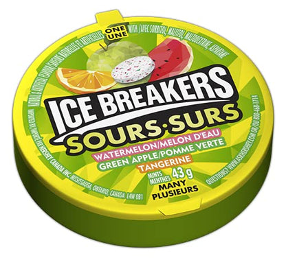 Product image of Ice Breakers Sour Fruits Sugar-Free Chewing Gum 1.5oz Pucks 1.52 oz 1.5 oz Pack of 6
