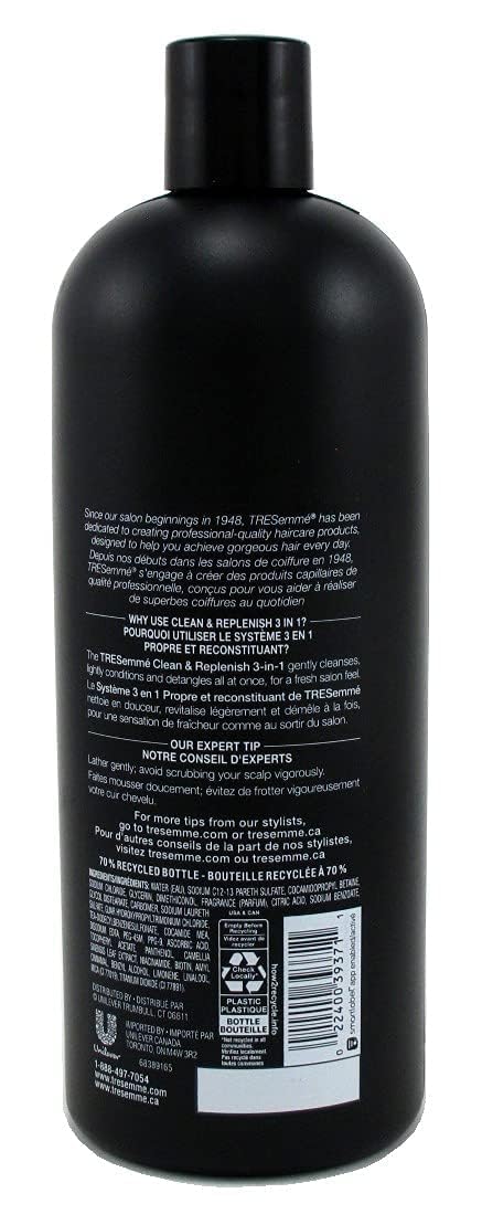 Product image of TRESemmé Shampoo 2-in-1 Cleanse and Replenish 28 oz 28 oz Pack of 2