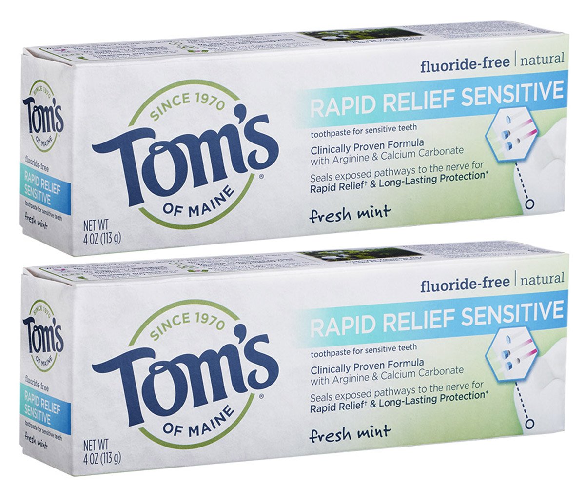 Product image of Tom's of Maine Natural Rapid Relief Sensitive Toothpaste Fresh Mint 4 oz 4 oz Pack of 2