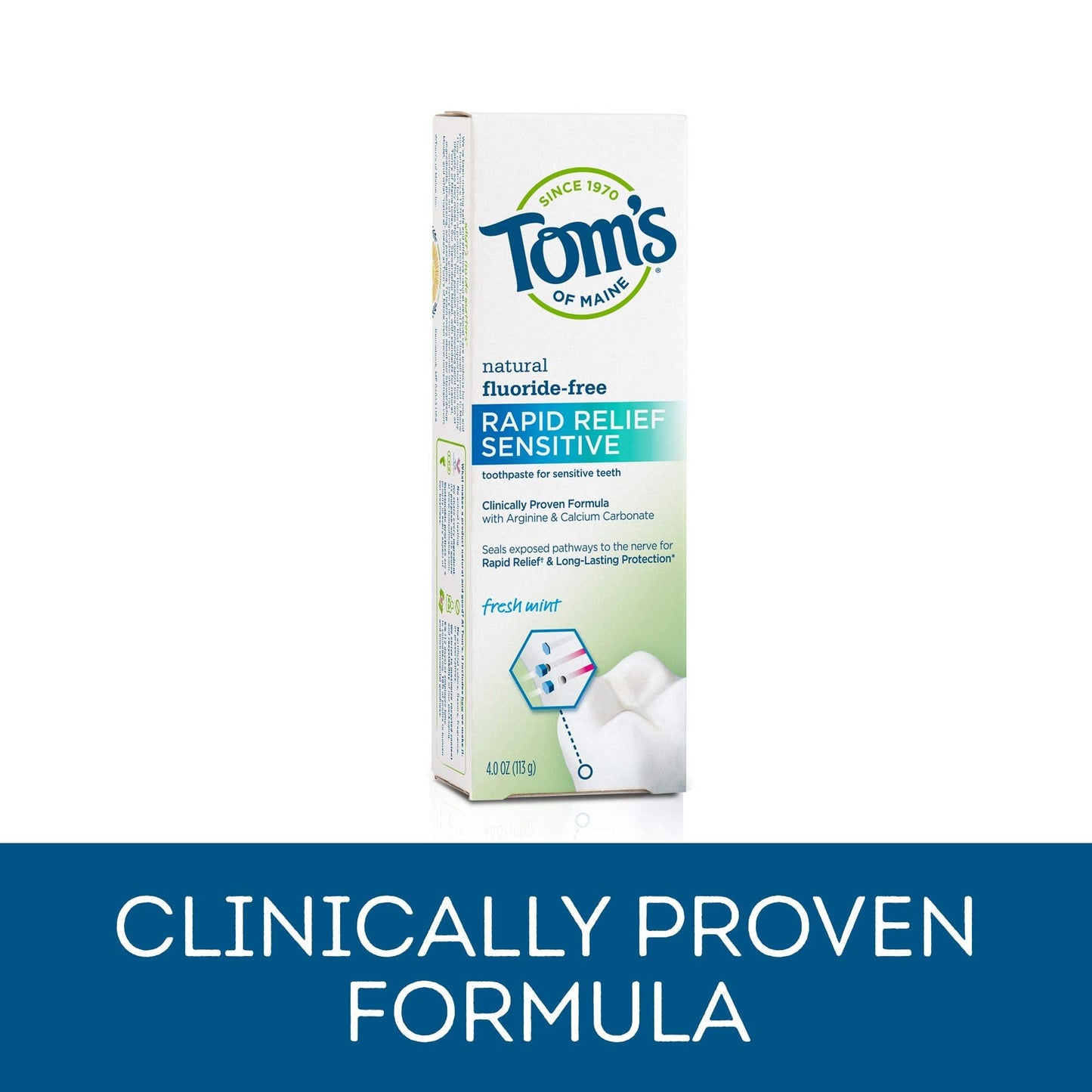 Product image of Tom's of Maine Natural Rapid Relief Sensitive Toothpaste Fresh Mint 4 oz 4 oz Pack of 2