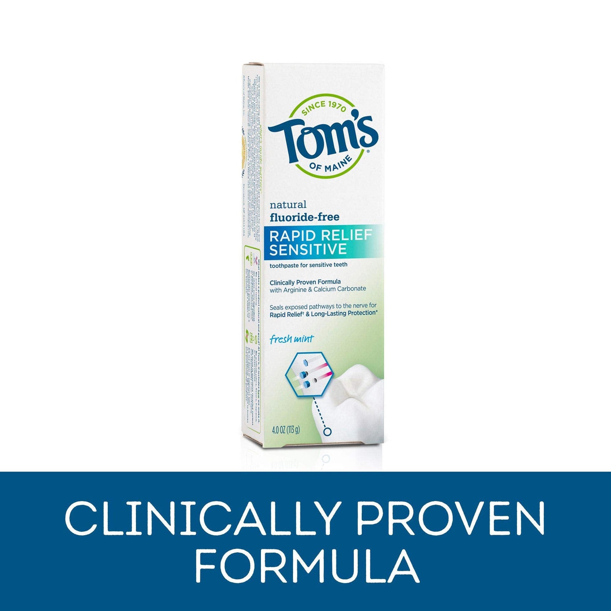 Product image of Tom's of Maine Natural Rapid Relief Sensitive Toothpaste Fresh Mint 4 oz 4 oz Pack of 2