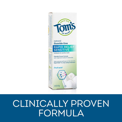 Product image of Tom's of Maine Natural Rapid Relief Sensitive Toothpaste Fresh Mint 4 oz 4 oz Pack of 2