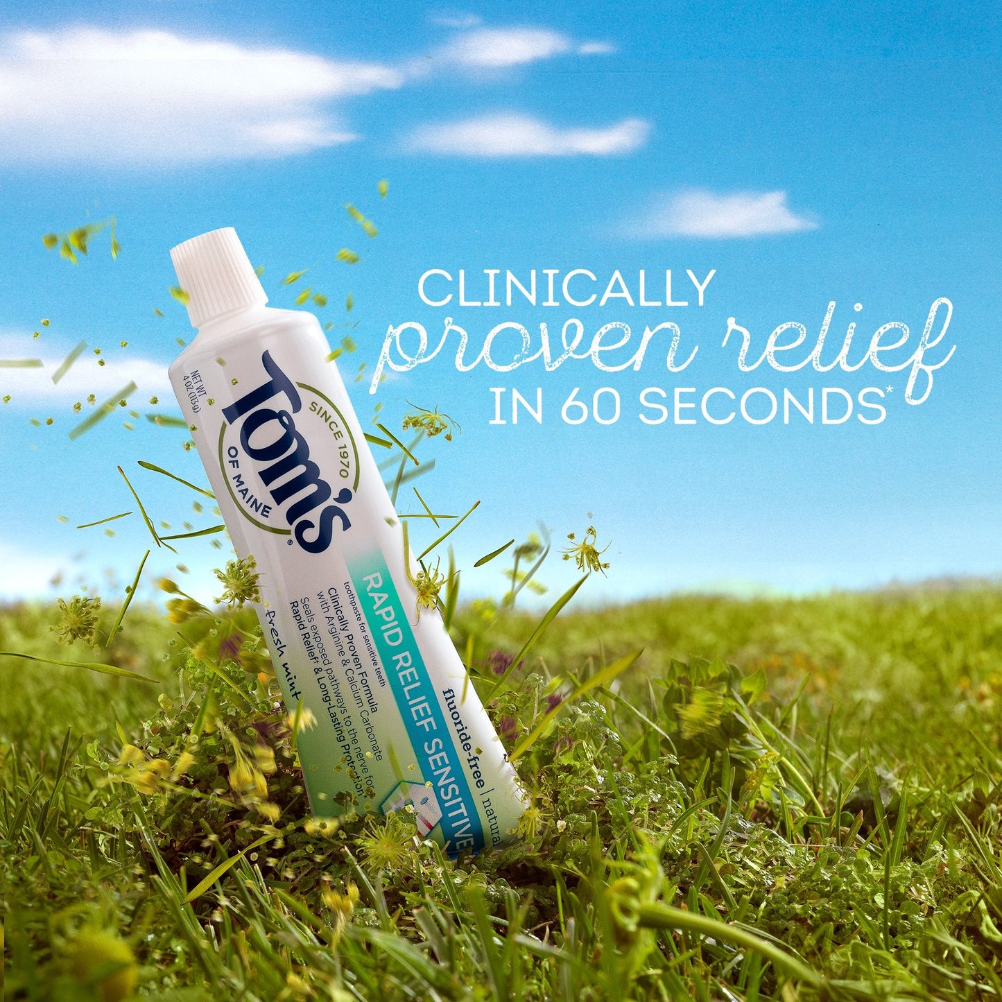 Product image of Tom's of Maine Natural Rapid Relief Sensitive Toothpaste Fresh Mint 4 oz 4 oz Pack of 2