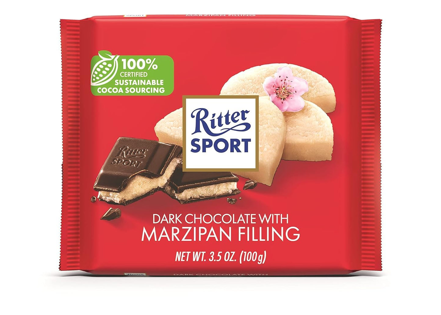 Product image of Ritter Sport Marzipan Dark Chocolate 3.5 oz 3.5 oz Pack of 6
