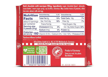 Product image of Ritter Sport Marzipan Dark Chocolate 3.5 oz 3.5 oz Pack of 6