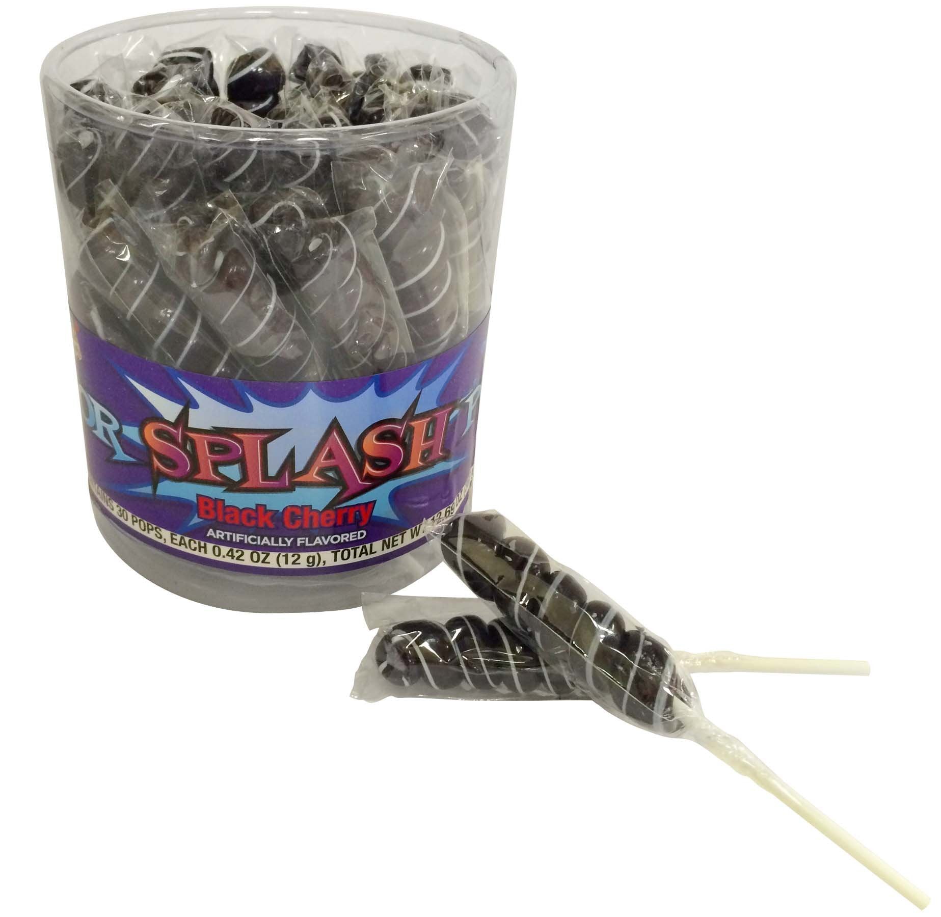 Product image of COLORSPLASH LOLLIPOPS Black Cherry Lollipops Jar 30 Pops 12.69 oz 12.69 oz