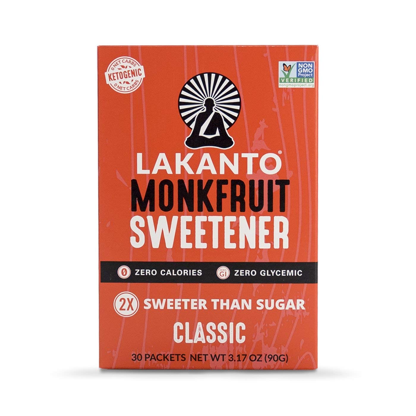 Product image of Lakanto Sugar Free Classic Monkfruit Sweetener 30 Packets per Pack 3.17 oz 3.17 oz Pack of 8