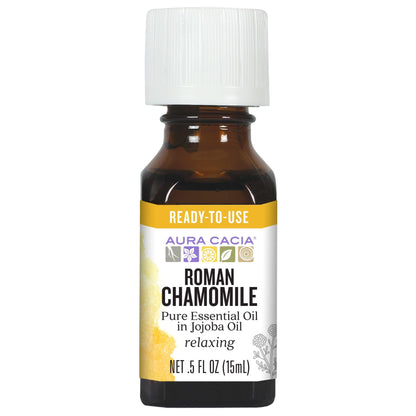 Product image of Aura Cacia Roman Chamomile in Jojoba Oil 100% Pure Therapeutic Grade 0.51 fl oz 0.51 fl oz