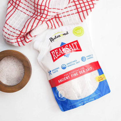 Product image of REDMOND Real Salt Ancient Fine Sea Salt Unrefined Mineral Salt Pouch 26 oz 26 oz Pack of 6