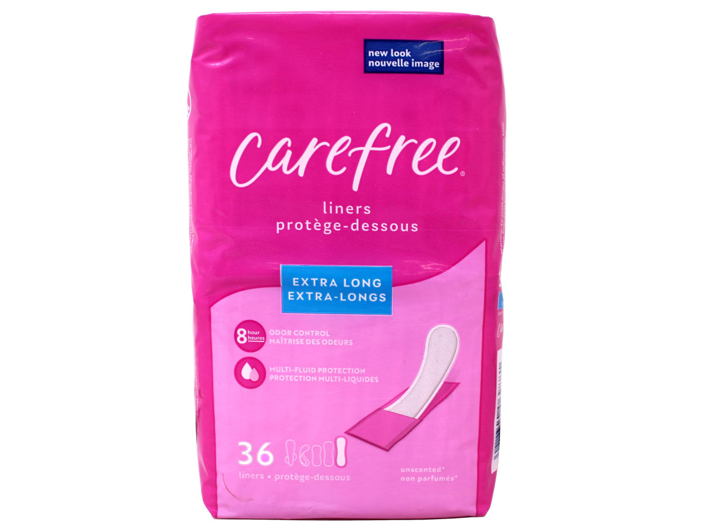 Product image of Carefree Extra Long Panty Liners Unscented Multi-Fluid Protection 36 ct Pack of 5