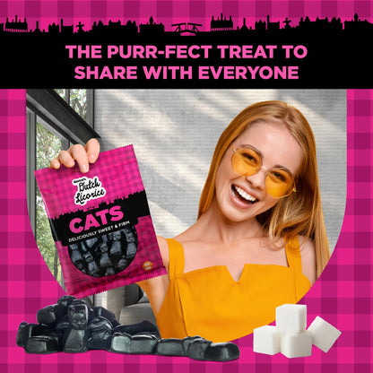 Product image of Gustaf's Dutch Licorice Cats Sweet Black Licorice Bags Dutch Candy Netherlands 5.2 oz 5.2 oz Pack of 3