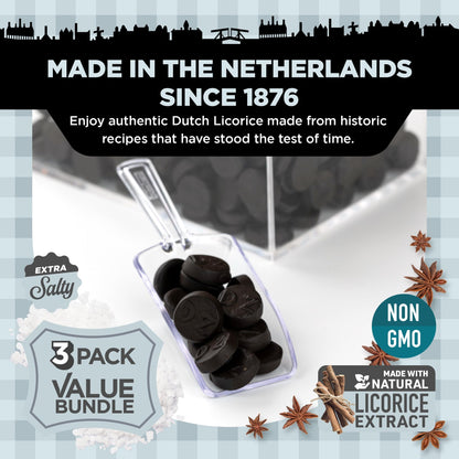 Product image of Gustaf's Dutch Licorice Double Salt Coins Black Licorice Bags Dutch Candy Netherlands 5.2 oz 5.2 oz Pack of
