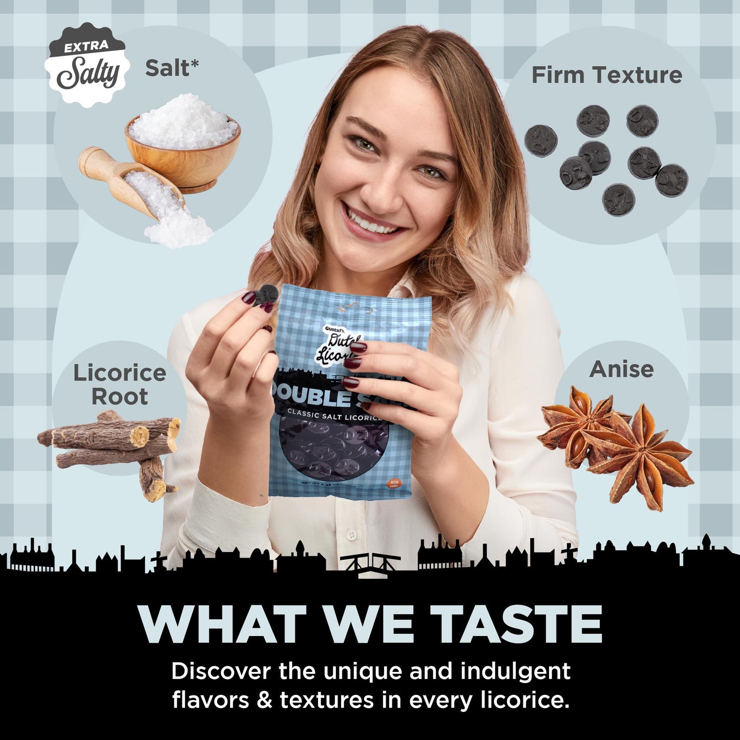 Product image of Gustaf's Dutch Licorice Double Salt Coins Black Licorice Bags Dutch Candy Netherlands 5.2 oz 5.2 oz Pack of