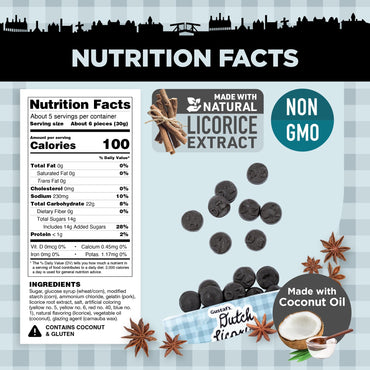 Product image of Gustaf's Dutch Licorice Double Salt Coins Black Licorice Bags Dutch Candy Netherlands 5.2 oz 5.2 oz Pack of