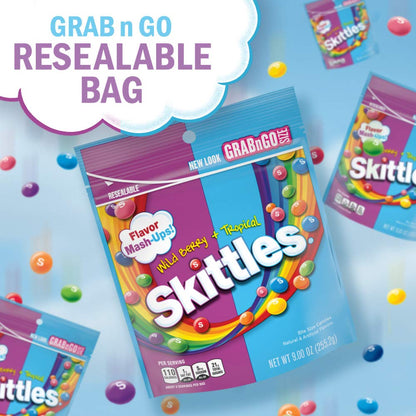 Product image of Skittles Mash-Ups Wild Berry and Tropical Candy 9 oz Bag 9 oz