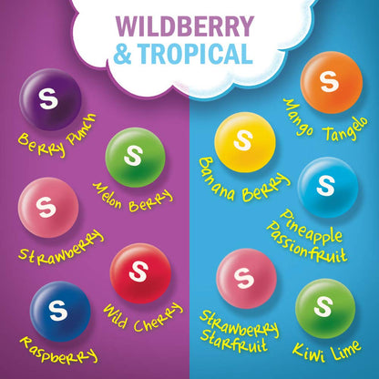 Product image of Skittles Mash-Ups Wild Berry and Tropical Candy 9 oz Bag 9 oz