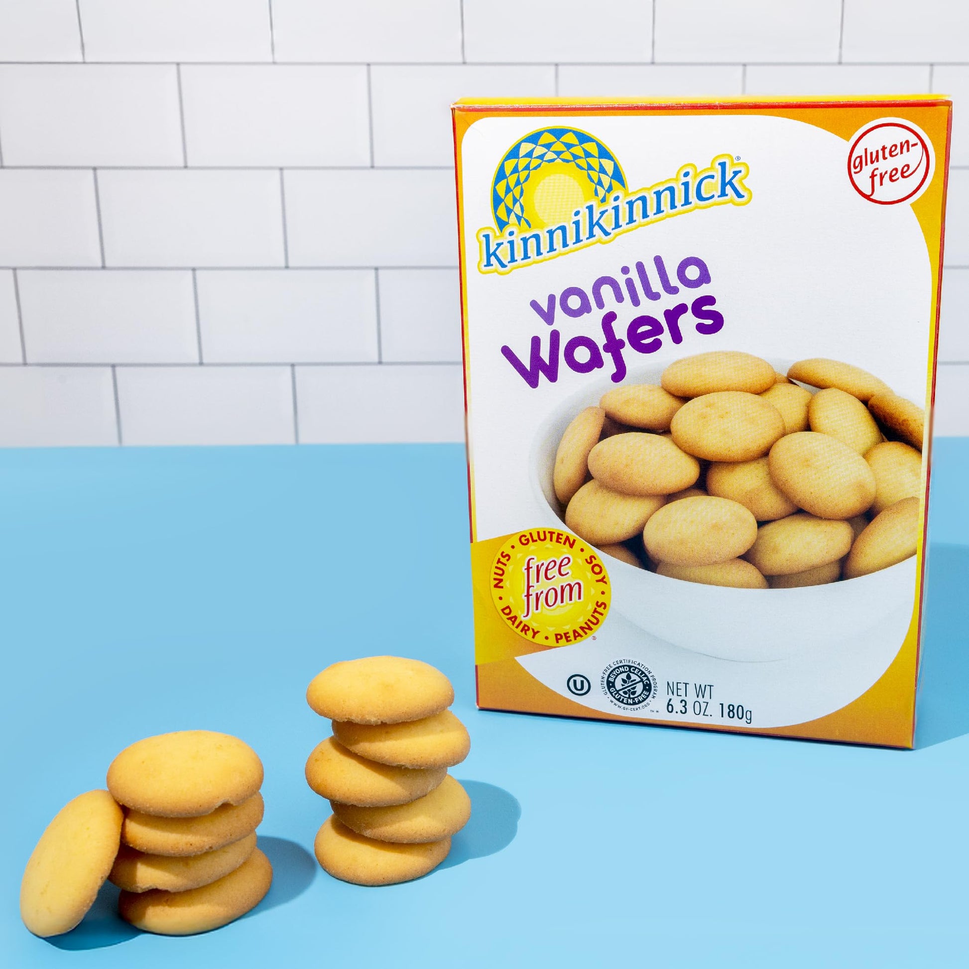 Product image of Kinnikinnick Vanilla Wafers Gluten Free Allergy Friendly Cookies Boxes 6.3 oz 6.3 oz Pack of 2