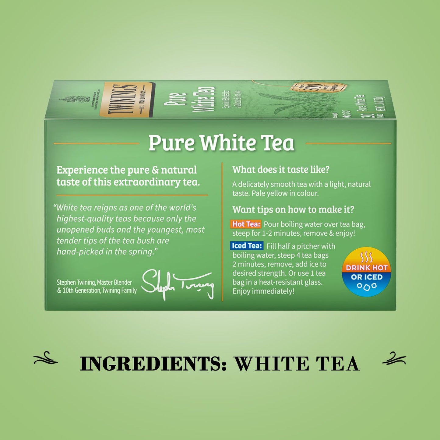 Product image of Twinings White Tea Bags Delicate Caffeinated Tea 20 ct Pack of 2