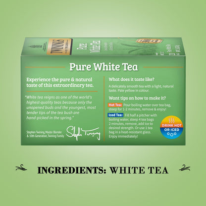 Product image of Twinings White Tea Bags Delicate Caffeinated Tea 20 ct Pack of 2