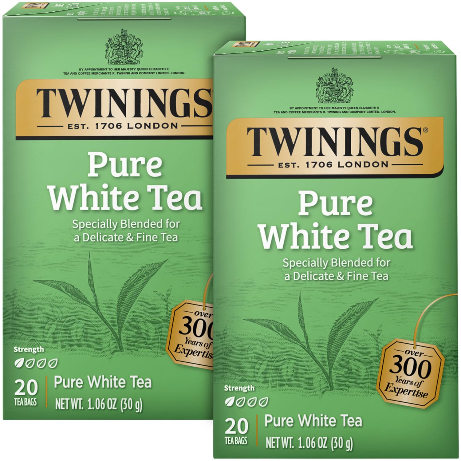 Product image of Twinings White Tea Bags Delicate Caffeinated Tea 20 ct Pack of 2