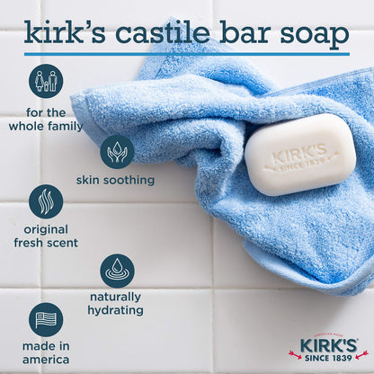 Product image of Kirk's Original Coco Castile Bar Soap Fresh Scent 4 oz 4 oz Pack of 24