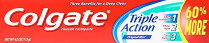 Product image of Colgate Triple Action Toothpaste Mint 4 oz 4 oz Pack of 6