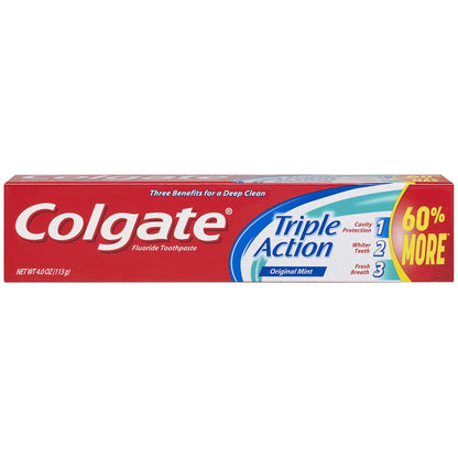 Product image of Colgate Triple Action Toothpaste Mint 4 oz 4 oz Pack of 6
