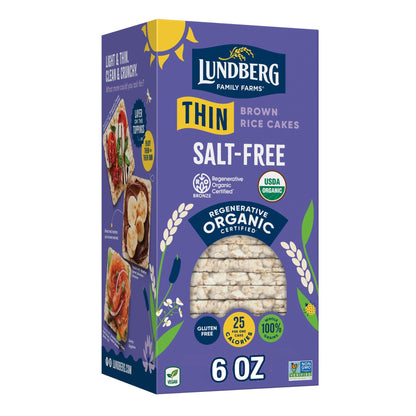 Product image of Lundberg Organic Thin Stackers Salt-Free Gluten-Free Vegan Kosher USDA Certified Organic Non-GMO Verified