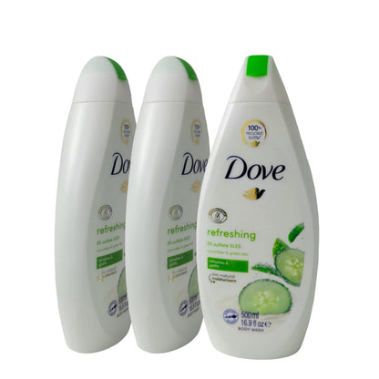 Product image of Dove Body Wash Nourishing and Restore Cucumber and Green Tea Scent 16.9 oz 16.9 oz Pack of 3