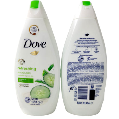 Product image of Dove Body Wash Nourishing and Restore Cucumber and Green Tea Scent 16.9 oz 16.9 oz Pack of 3