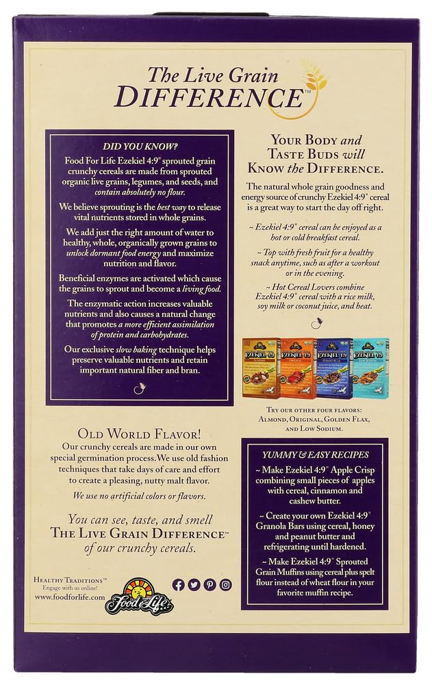 Product image of Food For Life Ezekiel 4:9 Sprouted Whole Grain Cereal Cinnamon Raisin 16 oz 16 oz