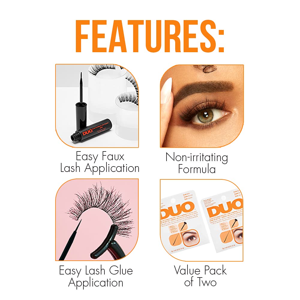 Product image of DUO Brush-On Strip Lash Adhesive Dark Tone 0.18 oz 0.18 oz Pack of 2