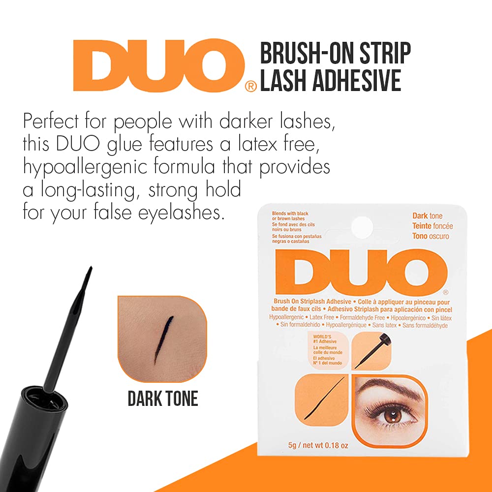 Product image of DUO Brush-On Strip Lash Adhesive Dark Tone 0.18 oz 0.18 oz Pack of 2