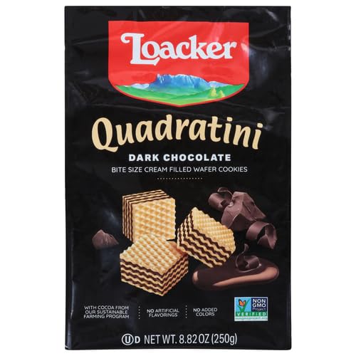 Product image of Loacker Quadratini Dark Chocolate Wafer Cookies 8.82 oz 8.82 oz
