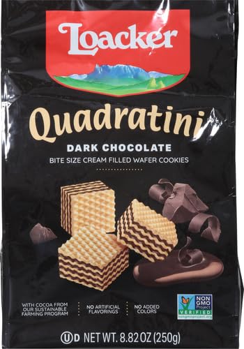 Product image of Loacker Quadratini Dark Chocolate Wafer Cookies 8.82 oz 8.82 oz