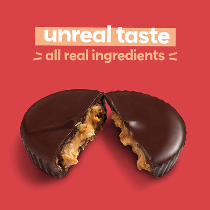 Product image of UNREAL Dark Chocolate Peanut Butter Cups Vegan Gluten Free Less Sugar Pack of 40